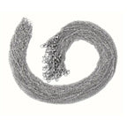 10 CADENAS DE ACERO COLOR PLATEADO}