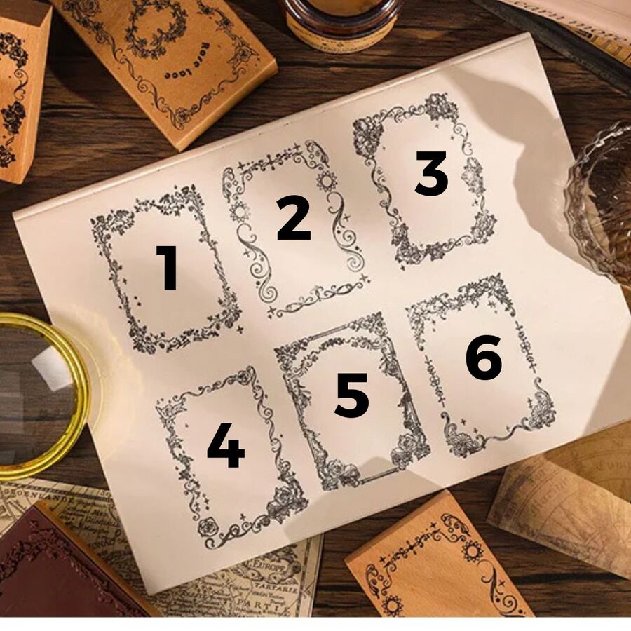 Sello marco en base de madera