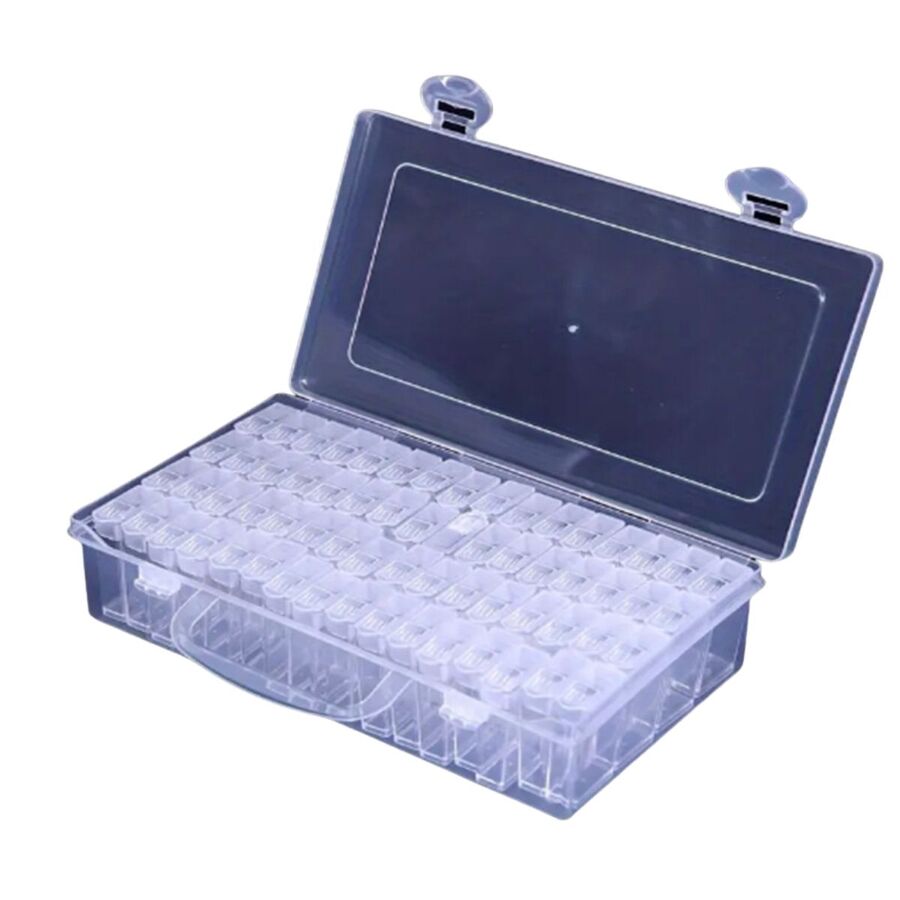 CAJA ORGANIZADORA CON 64 COMPARTIMENTOS INDIVIDUALES