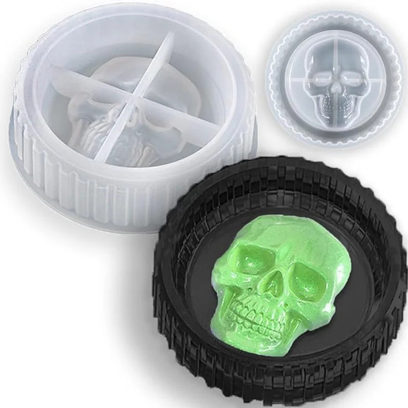 Molde silicona cenicero calavera - 30057