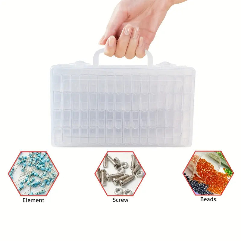 CAJA ORGANIZADORA CON 64 COMPARTIMENTOS INDIVIDUALES