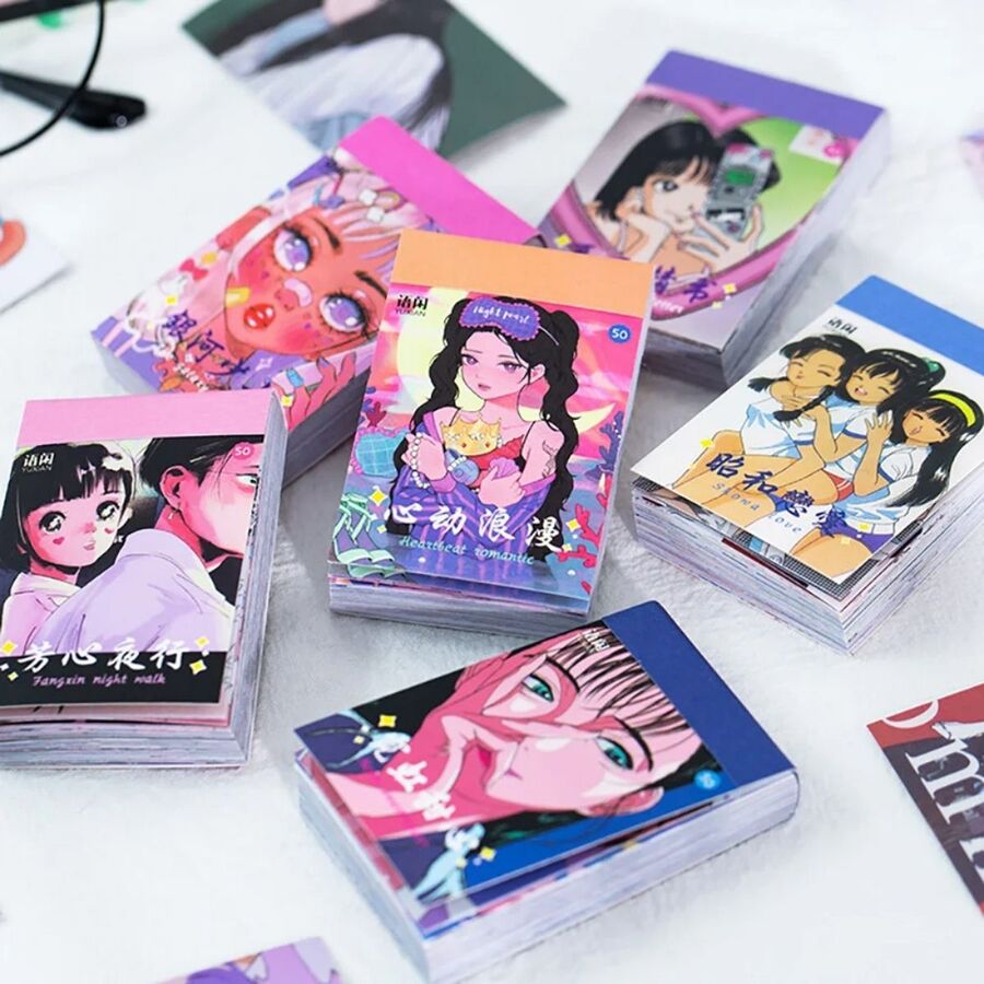 Libro adhesivo anime