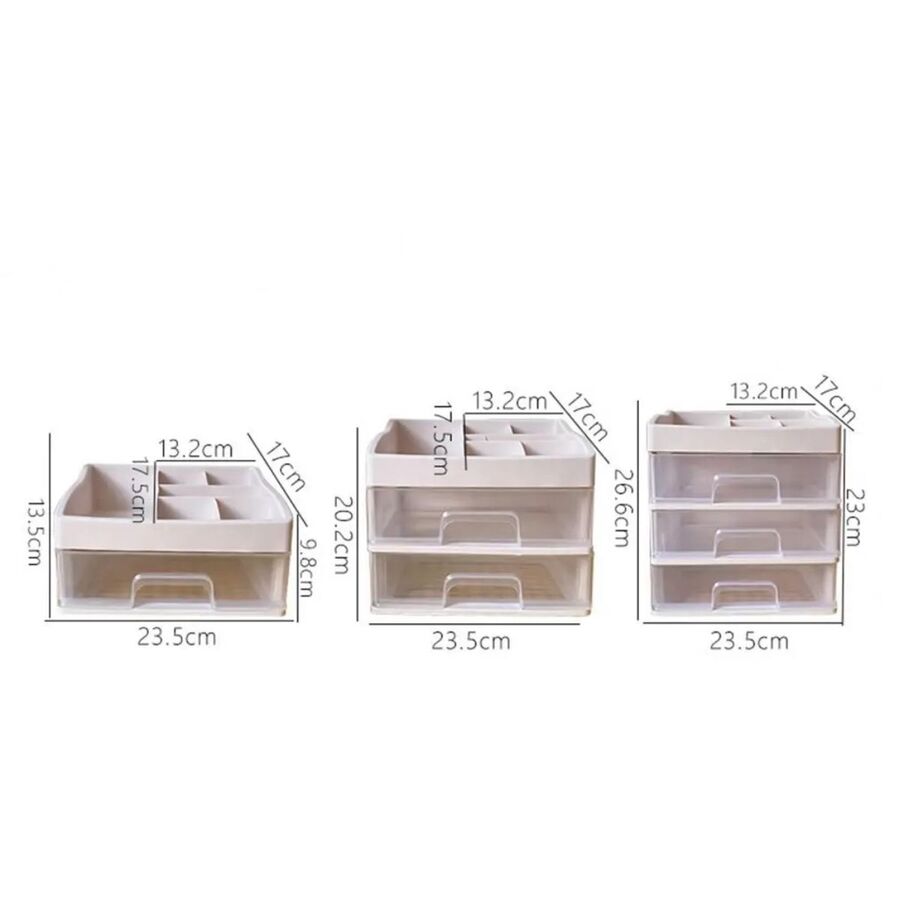 Organizador escritorio cosmeticos 2 cajones