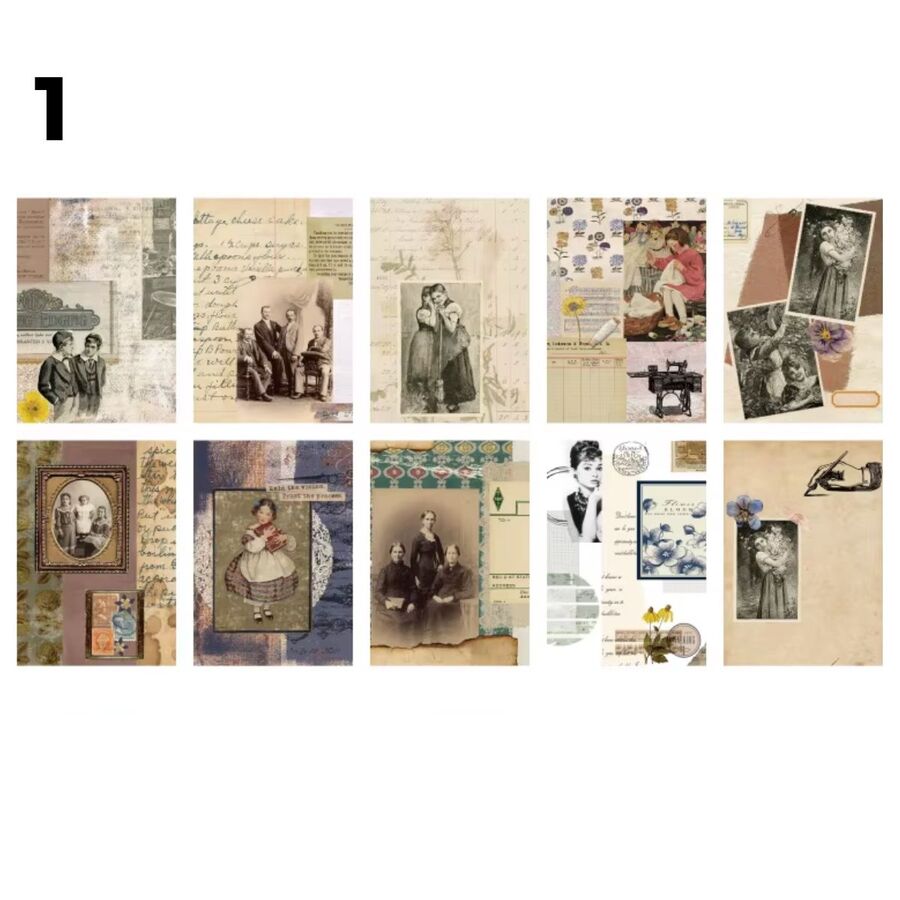 KIT PAPELES VINTAGE COLECCION TIME