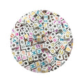 50 Cuentas Signos Blanco Colores