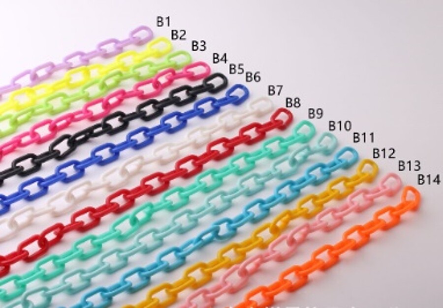 Pack de Cadenas en colores en plastico acrilico