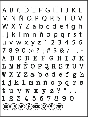 Sello Silicona Alfabeto Chico