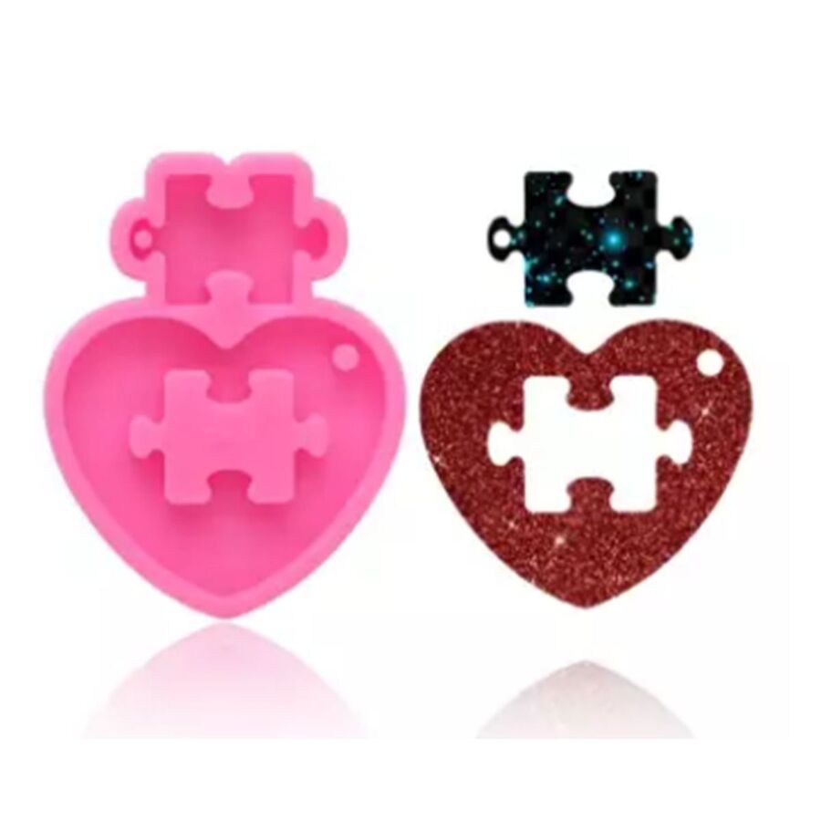 MOLDE SILICONA LLAVERO PUZZLE