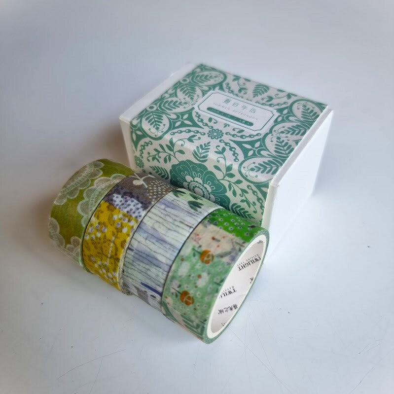 Set 4 washi tape summer floral