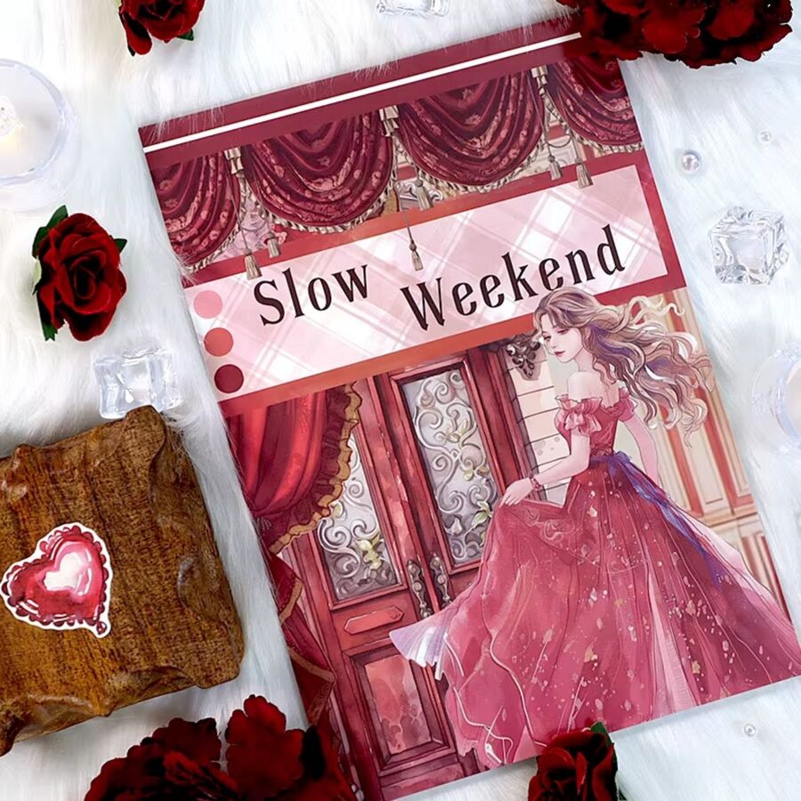 LIBRO STICKERS VARIOS MATERIALES SLOW WEEKEND