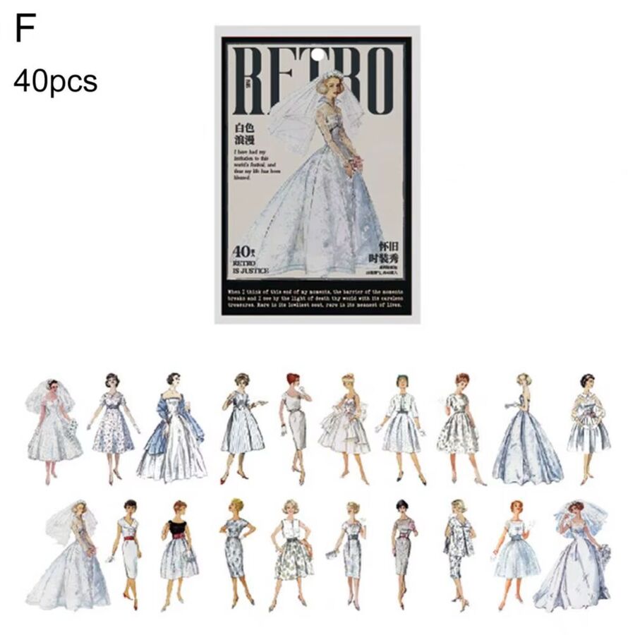 Pack pegatinas chicas retro