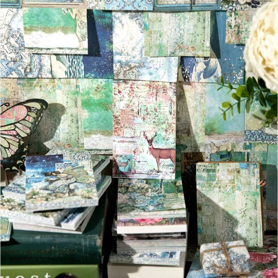 Mini Block hojas vintage