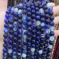 Tira Piedra Bolita 4mm - Royalblue Agate