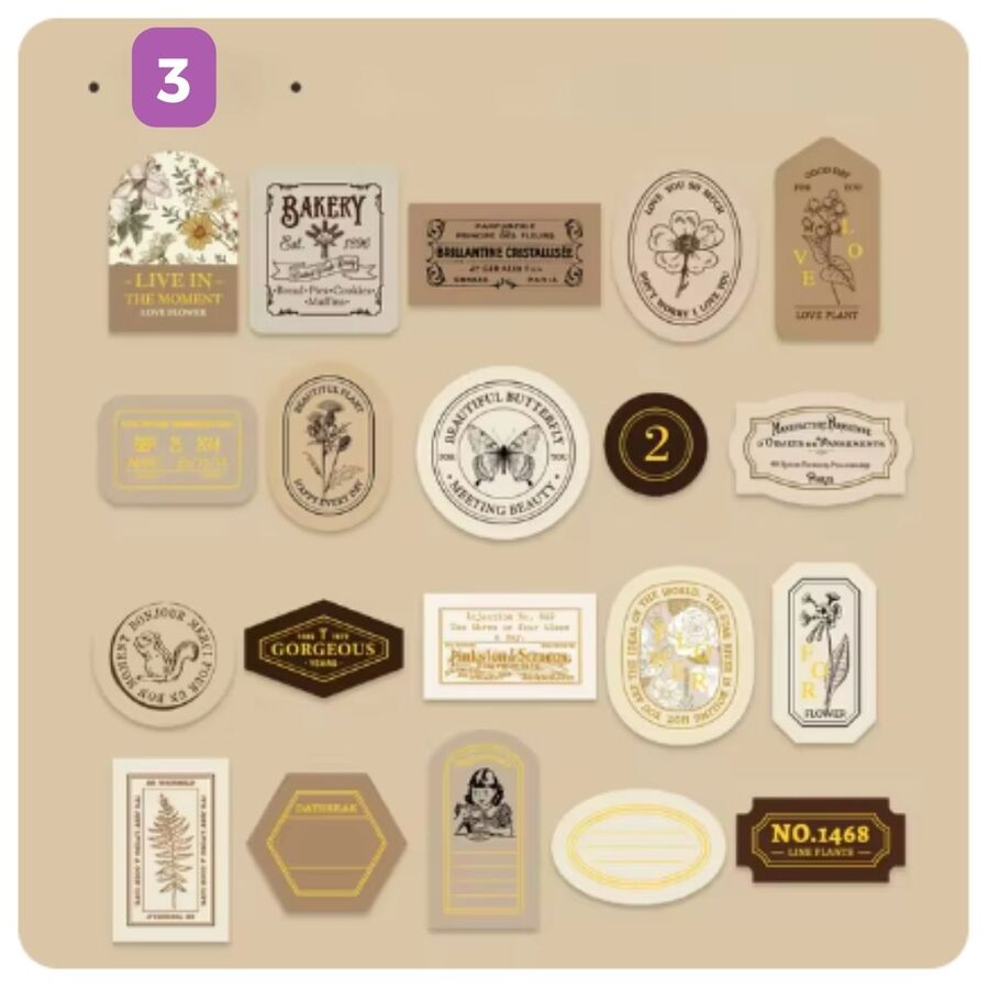 CAJA STICKER VINTAGE