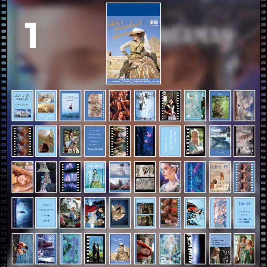 Mini libro pegatinas cinema