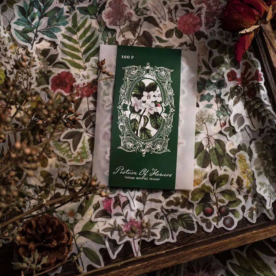 Sobre mix pegatinas flower