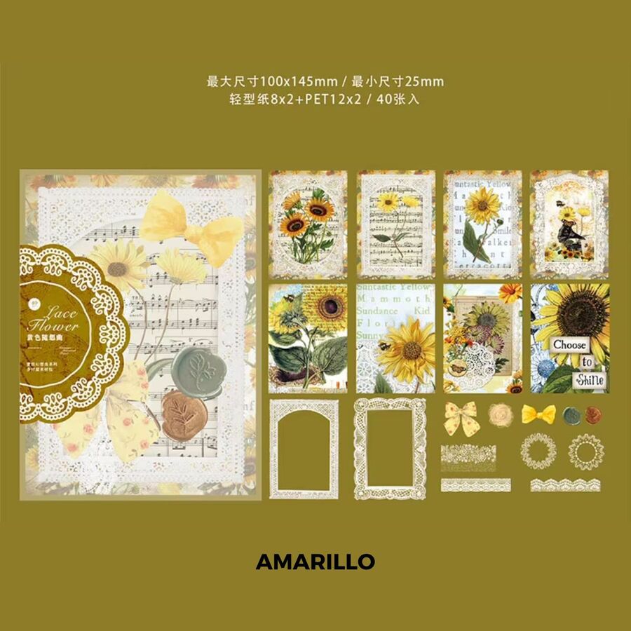 Kit varios pegatinas y papeles