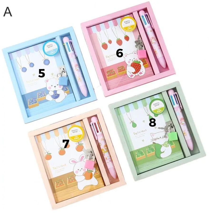 Diario intimo con llave y lapicera