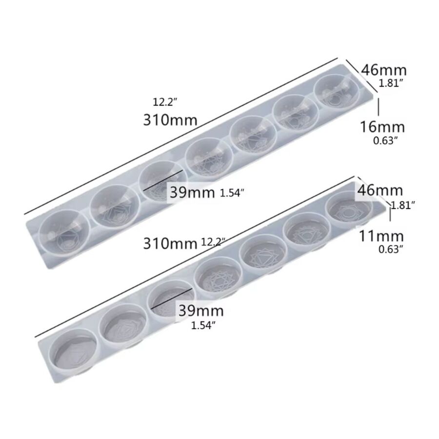 Molde de silicona 7 chakras