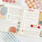 Caja de pegatinas de puntitos de acuarela