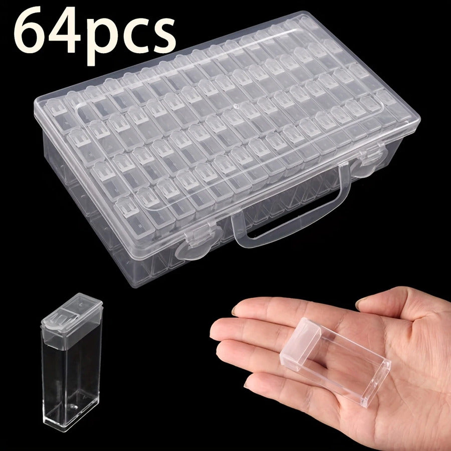 CAJA ORGANIZADORA CON 64 COMPARTIMENTOS INDIVIDUALES