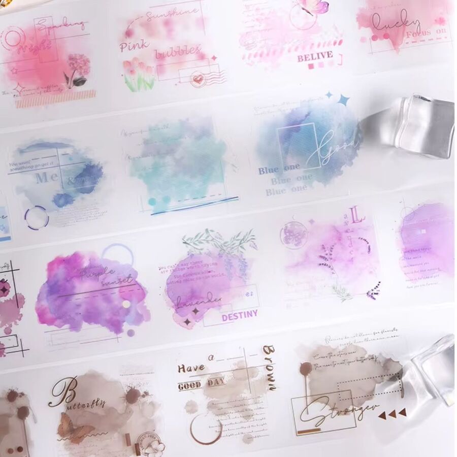 Caja de 6 cintas PVC para journaling Romantic