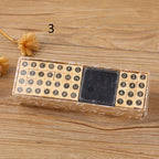 Caja sellos alfabetos base madera