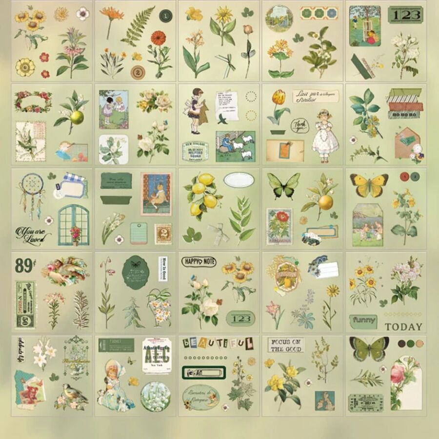 Caja grande pegatinas honguitos pet 30562