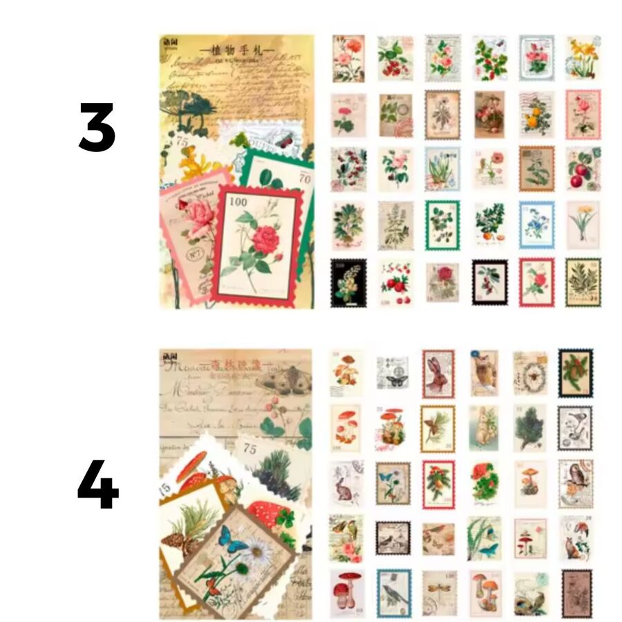 Pack estampillas retro