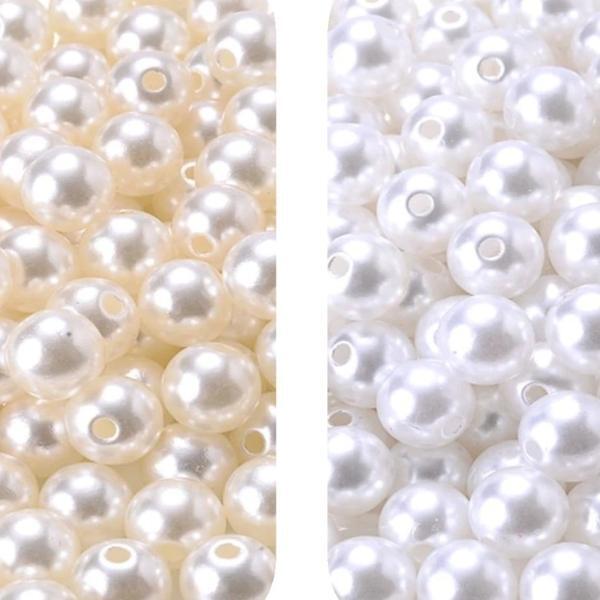 50g Perla Blanca 6mm Con Orificio