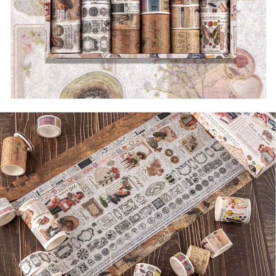 Caja grande 18 washis tape