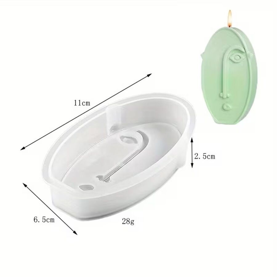 Molde de silicona vela rostro 1 - 29646