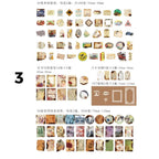 Kit sobre papel vegetal con recortes y pegatinas