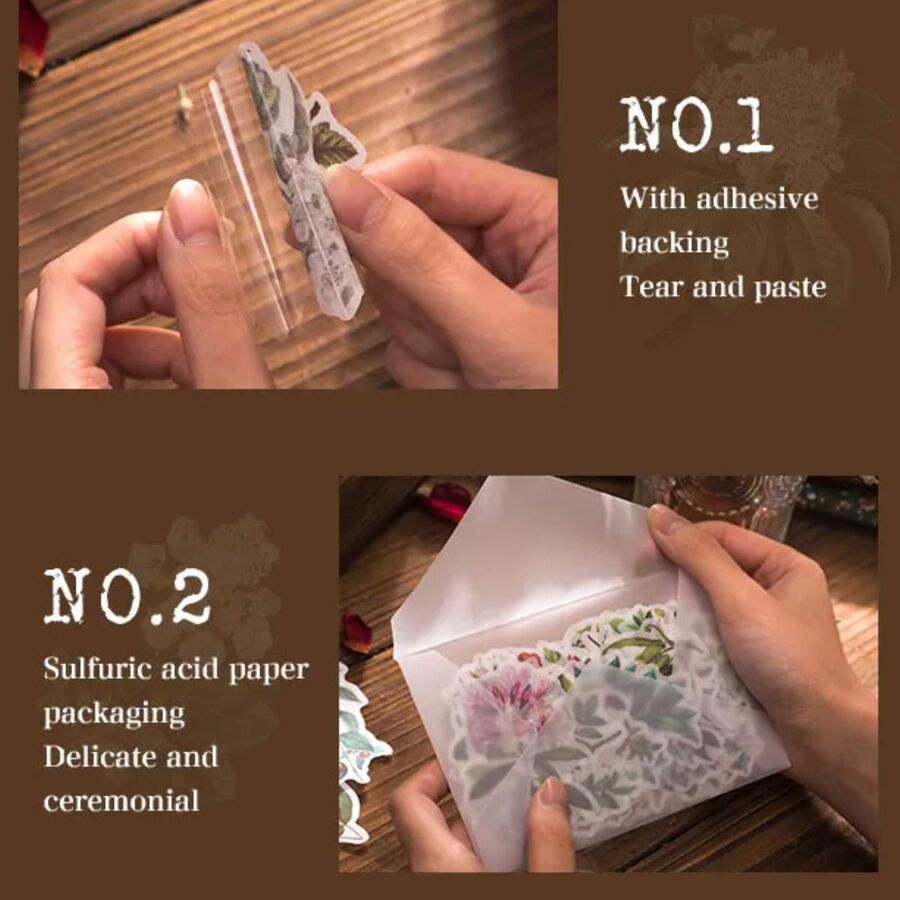 Sobre mix pegatinas flower