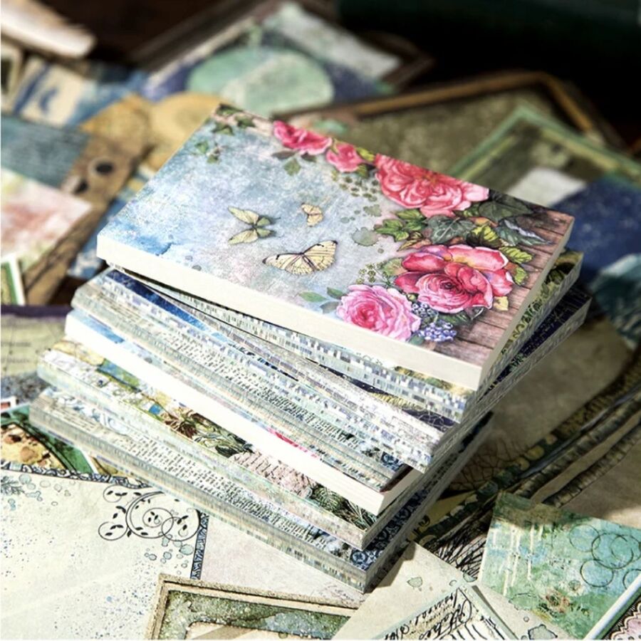 Mini Block hojas vintage