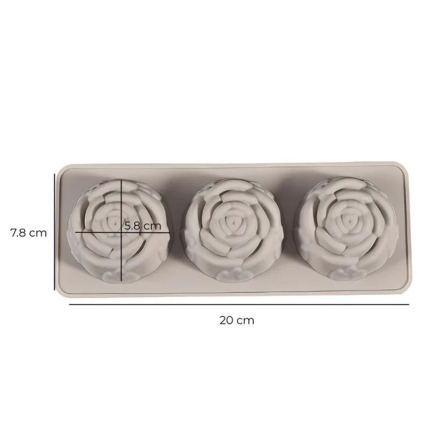 Molde de silicona jabon rosas - 29704 C1