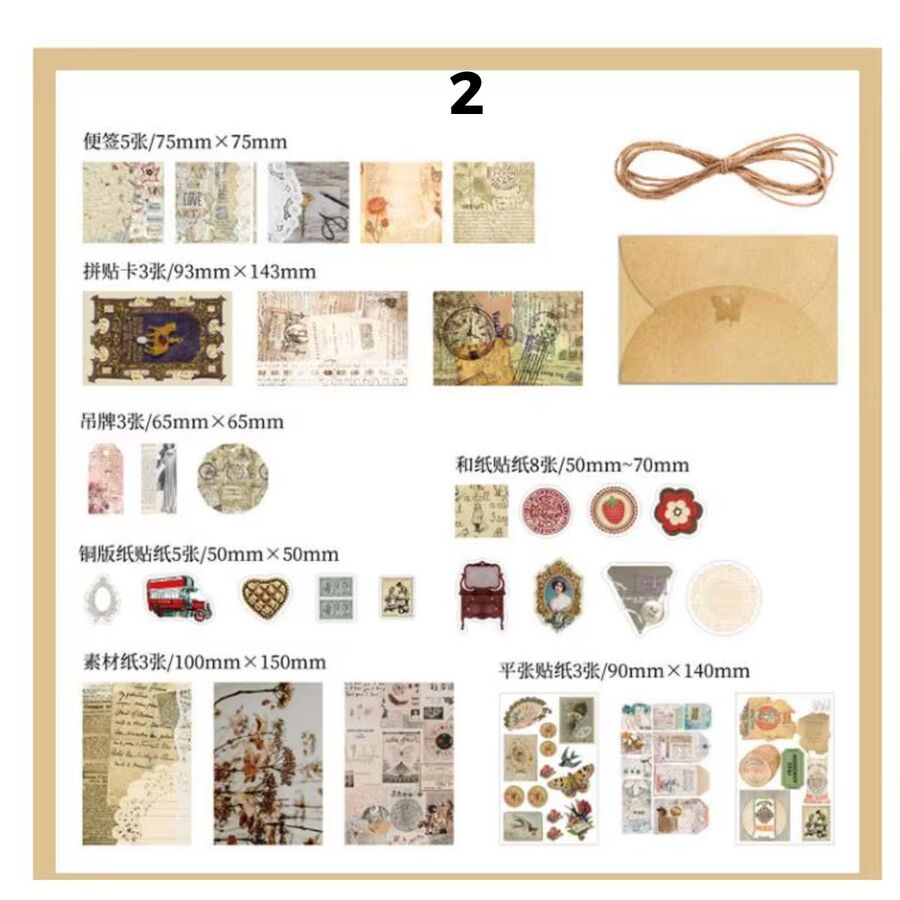 KIT VARIOS CON SOBRE PAPELES Y STICKERS