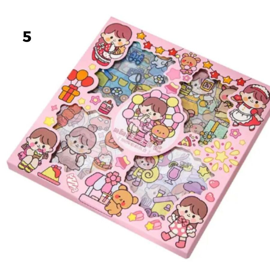 Caja 100 planchas stickers pet