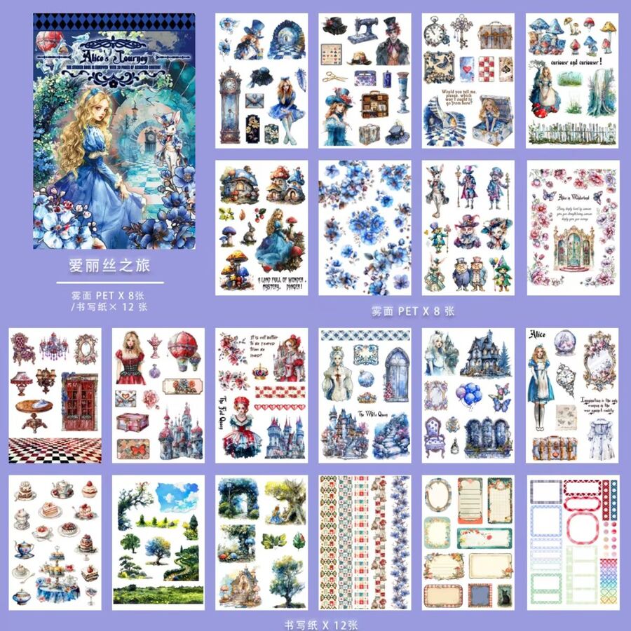 Libro stickers varios materiales colección Moments