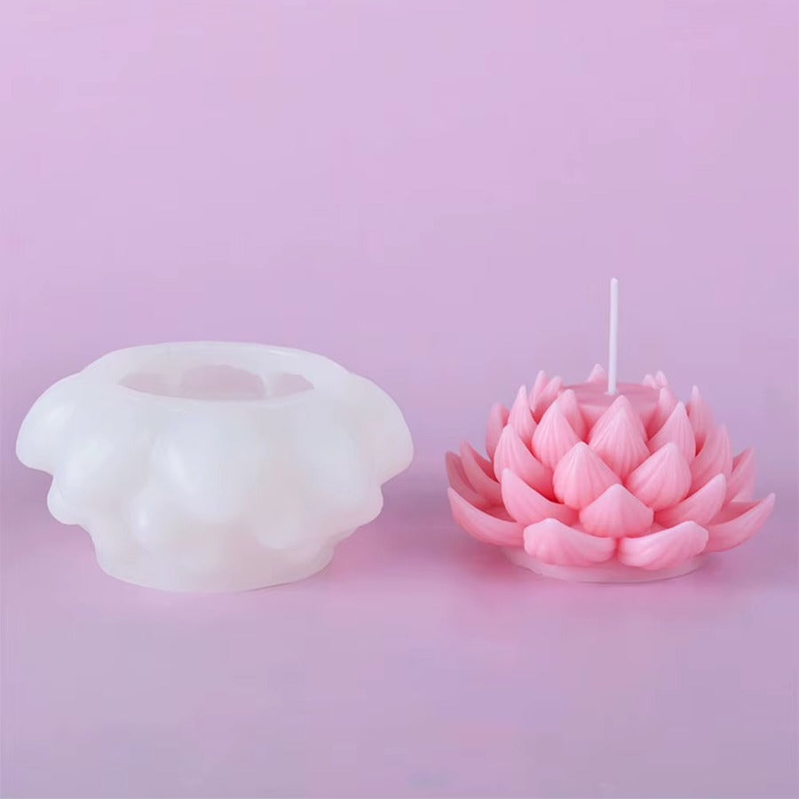Molde de silicona vela flor de loto