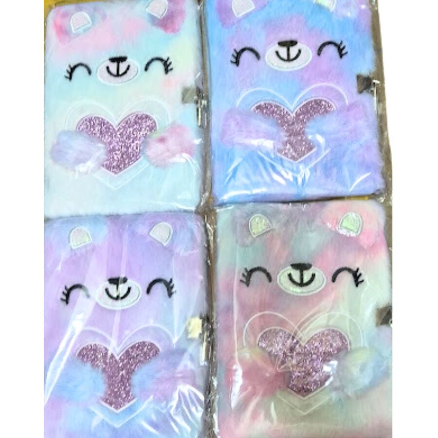 Cuaderno peluche con candado