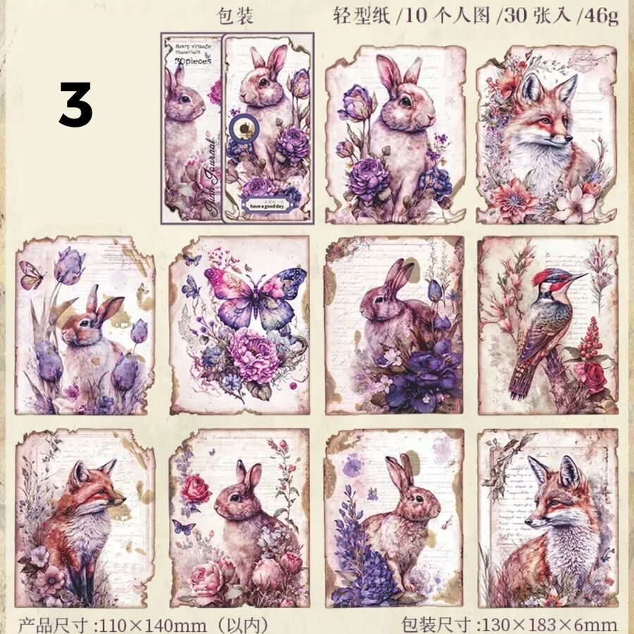 Papeles retro vintage