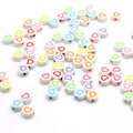 100 Cuentas Corazones Blanco Multicolor