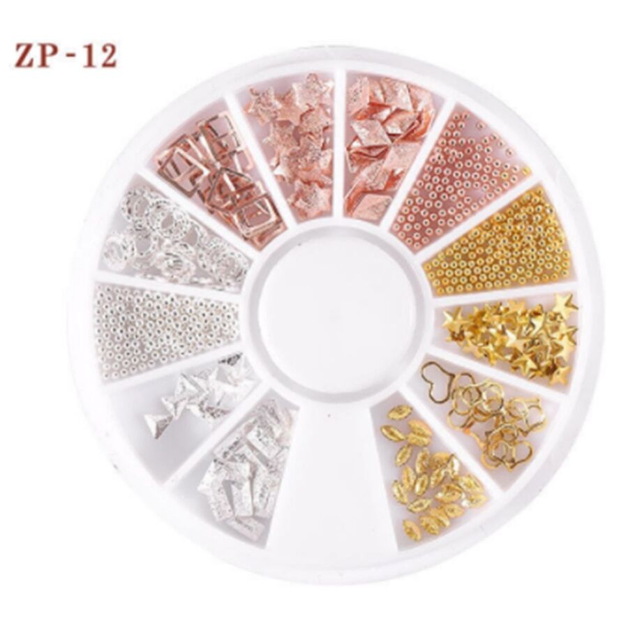 Disco decorador para resina y uñas Rose gold y otros