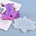 Molde de silicona flor de loto plana