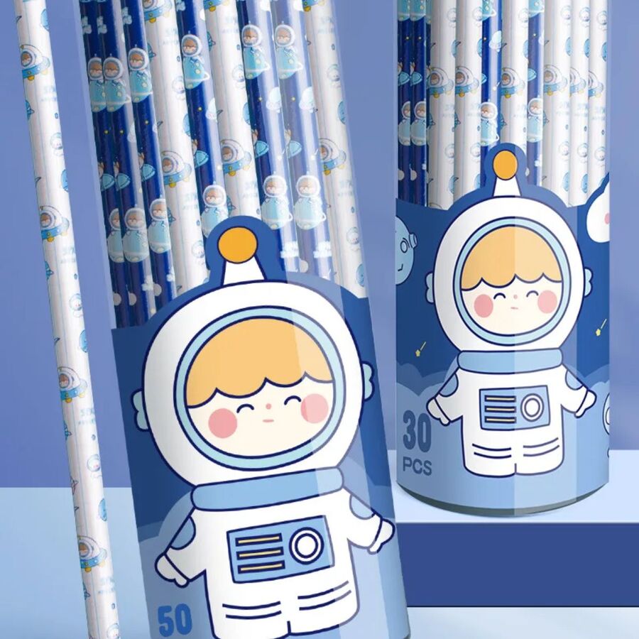 Estuche Lápiz HB de madera con goma de borrar