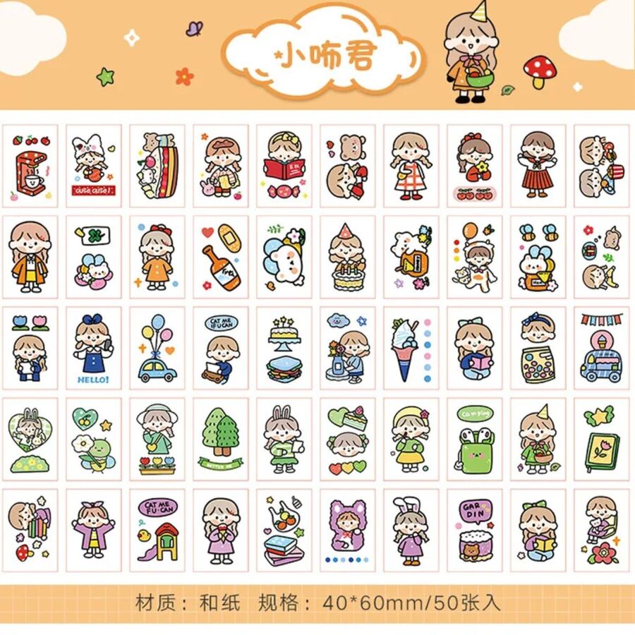 Mini libro pegatinas kawai 30580