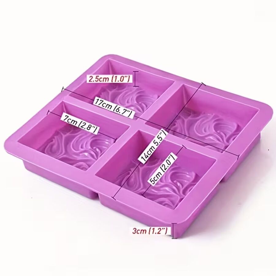 Molde de silicona jabon rectangulo diseño - 29697 C1