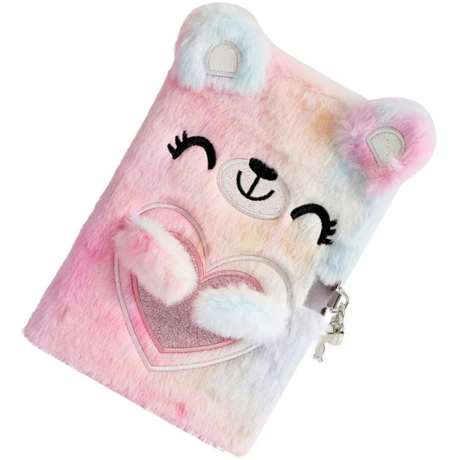 Cuaderno peluche con candado