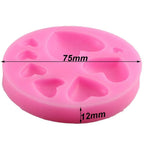 MOLDE DE SILICONA CORAZONES PARA PORCELANA, FONDANT, VELAS